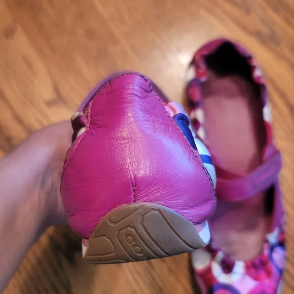 Coach CC Signature Pink Purple White Leather Fabric Ballet Flat… - Picture 6 of 8
